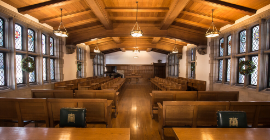 A photo of the Nationality Rooms in the Cathedral of Learning.