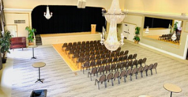 A photo of the Ballroom in the O'Hara Student Center. 