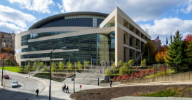 A photo of the Petersen Events Center. 