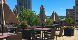 A photo of the Rooftop Terrace at the University Club. 