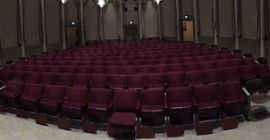 Room 125 Auditorium in the Frick Fine Arts Building. 